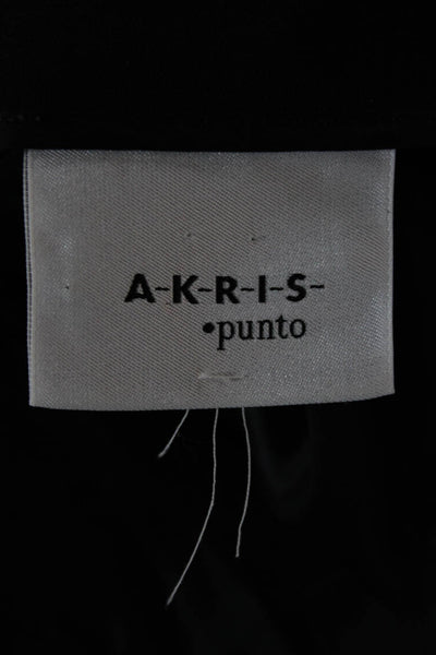 Akris Punto Womens A-Line Wool Gray Knee Length Skirt Zip Size 12