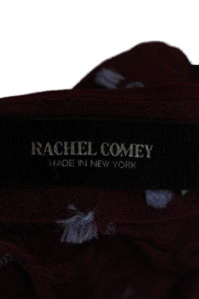 Rachel Comey Women Red Geometric Viscose A-Line Midi Skirt Size 4