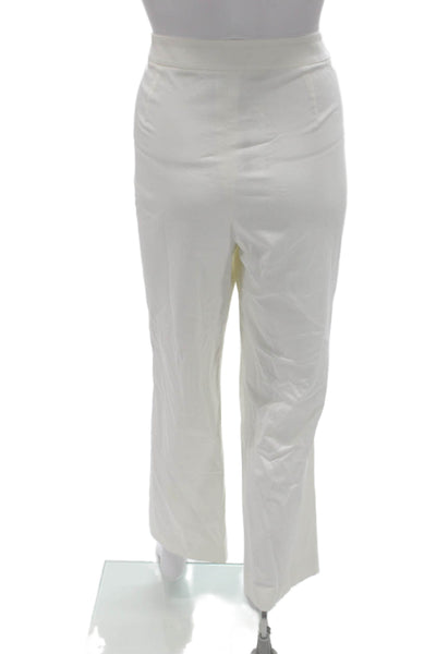 Lafayette 148 New York Women Dress Pants White Zip Inseam 29 Size 10