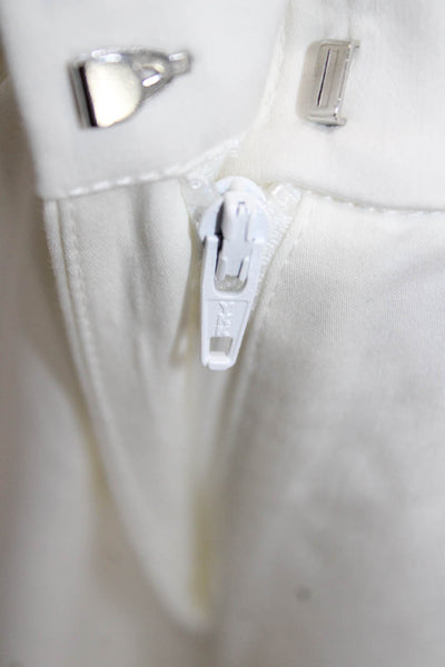 Lafayette 148 New York Women Dress Pants White Zip Inseam 29 Size 10