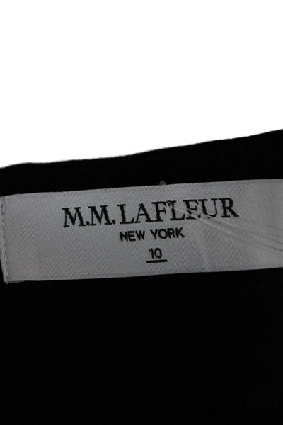 M.M. Lafleur Womens Cropped Gray Pants Zip Closure 52%Cotton Size 10