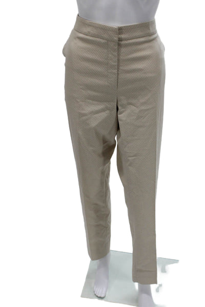 Gerard Darel Womens Beige Geometric Cotton Dress Pants Size 44