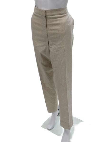 Gerard Darel Womens Beige Geometric Cotton Dress Pants Size 44