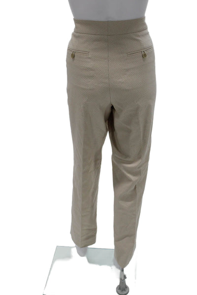 Gerard Darel Womens Beige Geometric Cotton Dress Pants Size 44