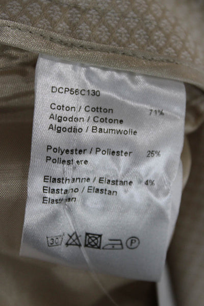 Gerard Darel Womens Beige Geometric Cotton Dress Pants Size 44