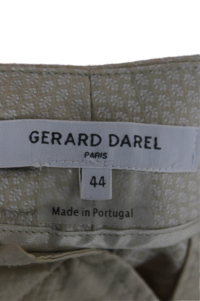Gerard Darel Womens Beige Geometric Cotton Dress Pants Size 44
