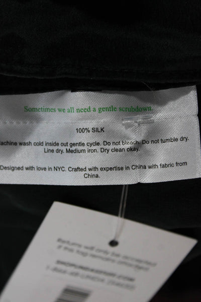 M.M. Lafleur Women Silk Green Military Jacket Size M