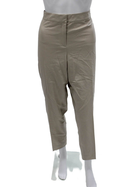 Lafayette 148 New York Womens Dress Pants Beige Virgin Wool Solid Size 14