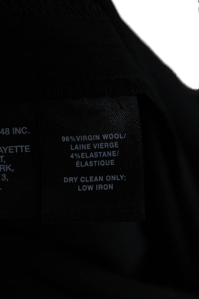Lafayette 148 New York Women Cropped Gray Virgin Wool Pants Size 14