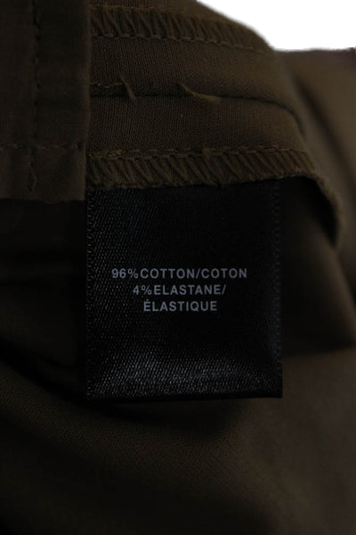 Lafayette 148 New York Womens Dress Pants Brown Cotton Blend Zip Size 14