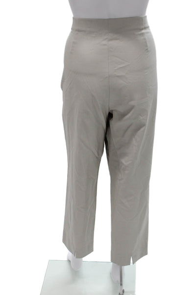 Nic + Zoe Women Cropped Pants Gray Rayon Zip Size 14