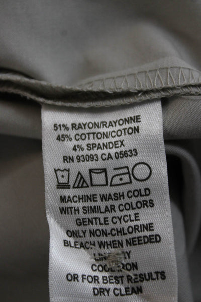 Nic + Zoe Women Cropped Pants Gray Rayon Zip Size 14