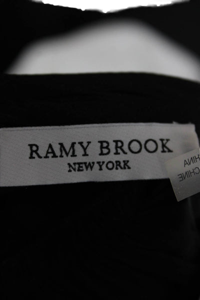 Ramy Brook Women Shirt Dress Gray Collared Half Sleeve Midi Button Size XL