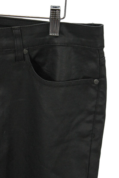 Eileen Fisher Women Skinny Jeans Black Cotton Blend Mid Rise Inseam 32 Size 14