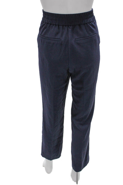 Quince Womens Ankle Pants Blue Recycled Polyester Zip Inseam 26 Size 8