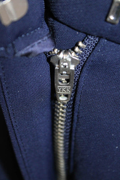 Quince Womens Ankle Pants Blue Recycled Polyester Zip Inseam 26 Size 8