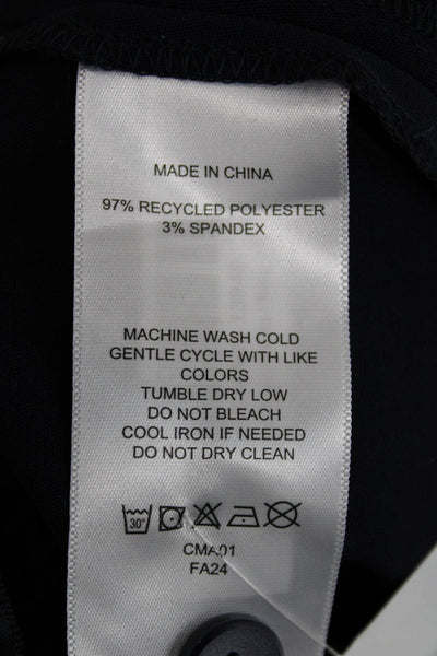 Quince Womens Ankle Pants Blue Recycled Polyester Zip Inseam 26 Size 8