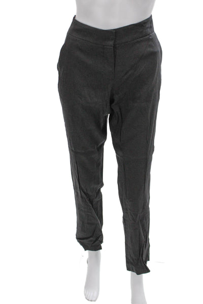 Theory Women Dress Pants Gray Linen Blend Size 6