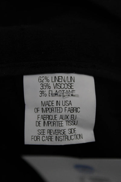 Theory Women Dress Pants Gray Linen Blend Size 6