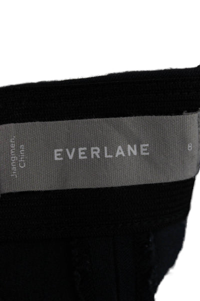 Everlane Women Cropped Cotton Pants Blue Zip Size 8
