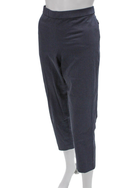 Theory Women Capri Pants Blue Cotton Pull On Size 6