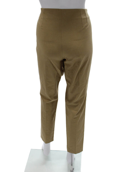 Theory Women Khakis Beige Cotton Lycra Zip Inseam 28 Size 8