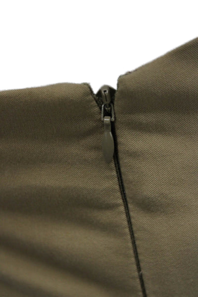 Theory Women Khakis Beige Cotton Lycra Zip Inseam 28 Size 8