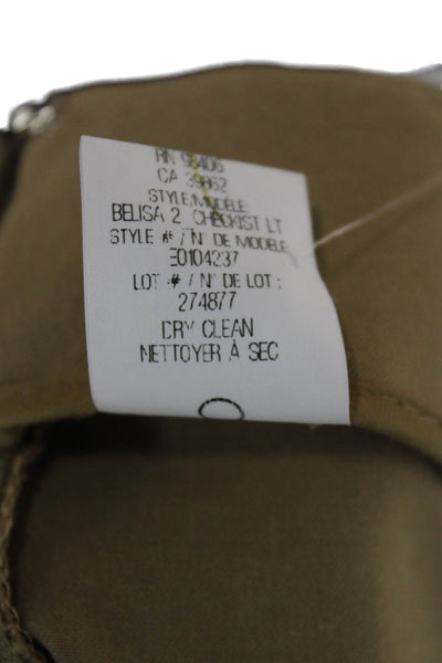 Theory Women Khakis Beige Cotton Lycra Zip Inseam 28 Size 8