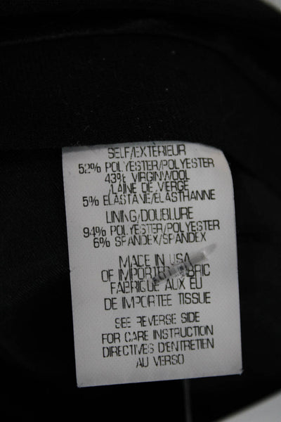 Theory Womens Gray Dress Pants Zip Polyester Virgin Wool Elastane Size 6