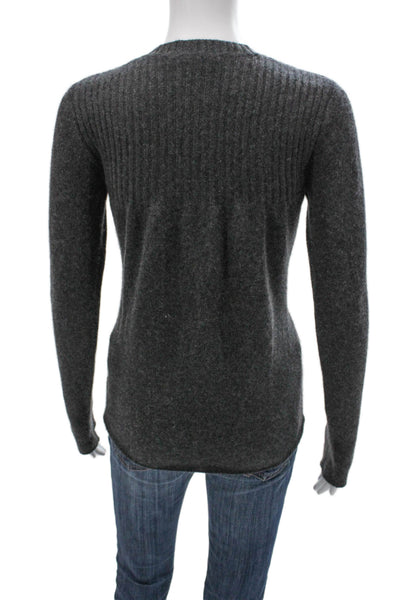 Vince Womens Cashmere V Neck Gray Long Sleeve Cardigan Size M