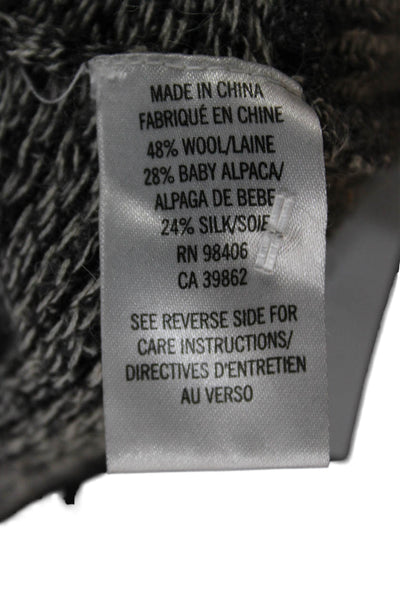 Theory Women Pullover Wool Sweater Boat Neck Long Sleeve Gray Size M