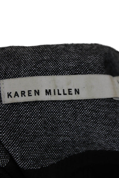 Karen Millen Women Sheath Gray Knee-Length Short Sleeve Wool Blend Dress Size 8