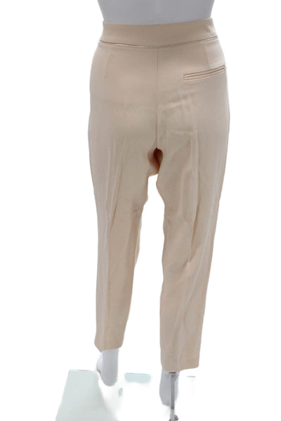 Sezane Womens Dress Pants Beige Acetate Button Solid Fall Size 38