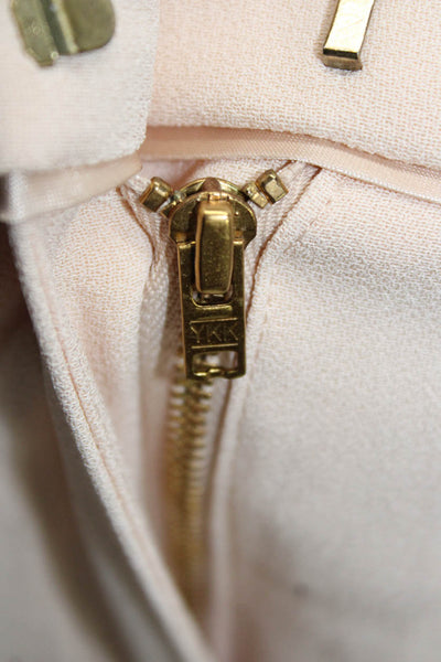 Sezane Womens Dress Pants Beige Acetate Button Solid Fall Size 38