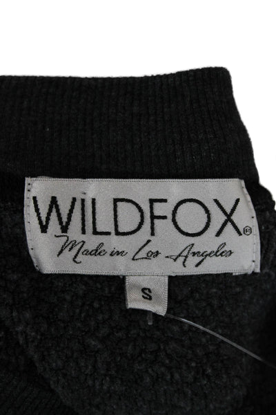 Wildfox Womens Pullover Sweatshirt Gray Geometric Crewneck Longsleeve Size S