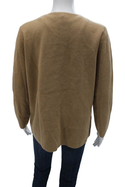 J Crew Womens Beige V-Neck Cardigan Long Sleeve 35% Cotton Size S