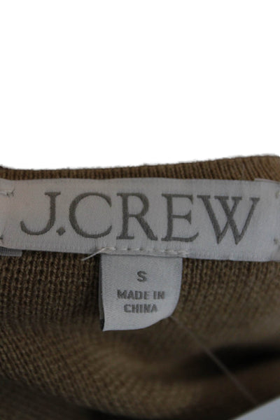 J Crew Womens Beige V-Neck Cardigan Long Sleeve 35% Cotton Size S