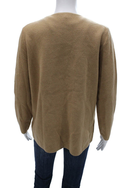 J Crew Women Beige V-Neck Cardigan Long Sleeve Cotton Blend Size XS