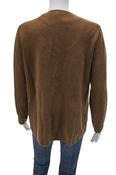 J Crew Womens Brown V-Neck Cardigan Long Sleeve Solid Size XS