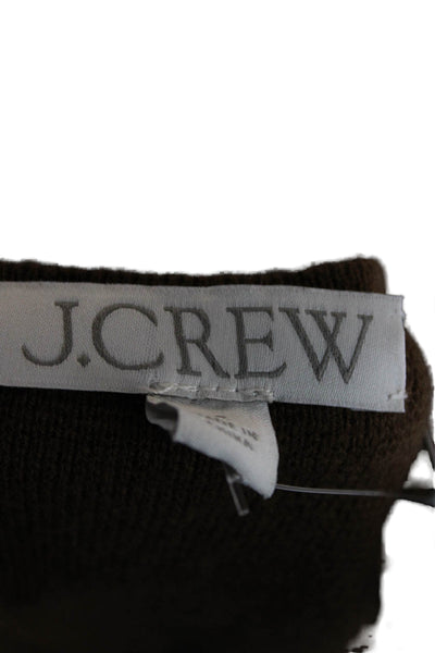 J Crew Womens Brown V-Neck Cardigan Long Sleeve Solid Size XS