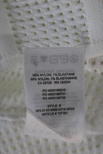 Babaton Women Cropped Tank White Square Neck Sleeveless Size M