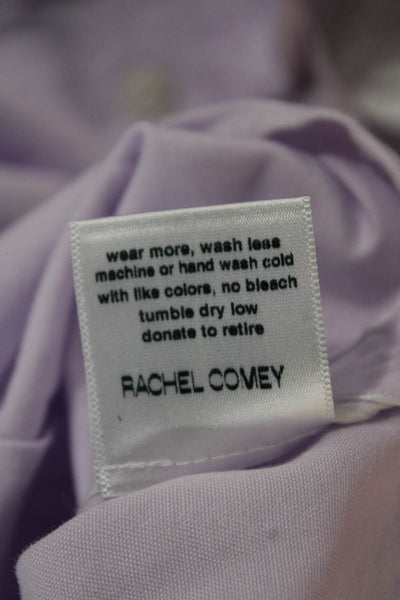 Rachel Comey Women Basic Purple Cotton Collared Long Sleeve Button-Up Size S