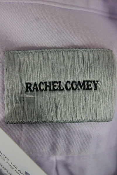 Rachel Comey Women Basic Purple Cotton Collared Long Sleeve Button-Up Size S