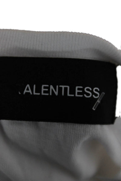 Talentless Mens Basic White Cotton Crew Neck Short Sleeve T-Shirt Size L