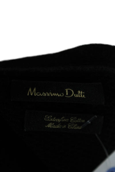 Massimo Dutti Mens Gray Crew Neck Short Sleeve Basic T-Shirt Size L