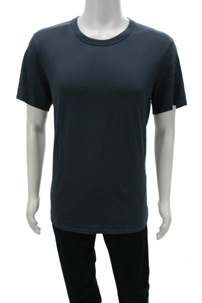 Lululemon Mens Blue Cotton Basic Crew Neck Short Sleeve T-Shirt Size L