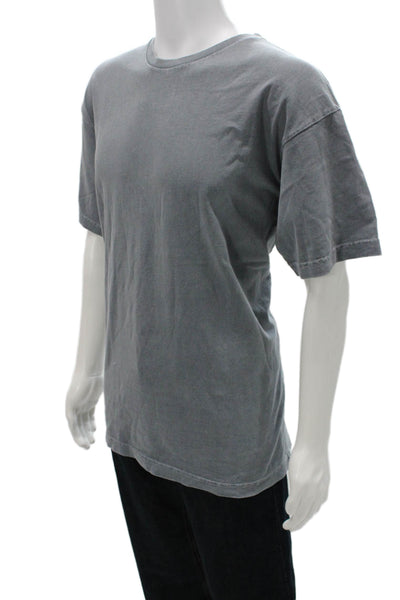 Talentless Unisex Basic Cotton Crew Neck Short Sleeve T-Shirt Gray Size L