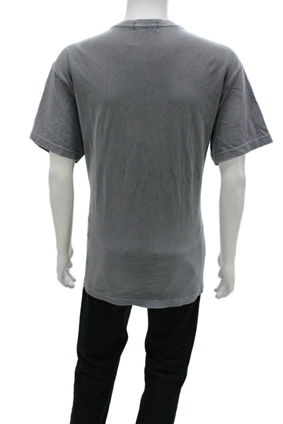 Talentless Unisex Basic Cotton Crew Neck Short Sleeve T-Shirt Gray Size L