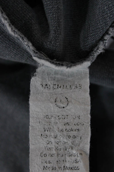 Talentless Unisex Basic Cotton Crew Neck Short Sleeve T-Shirt Gray Size L