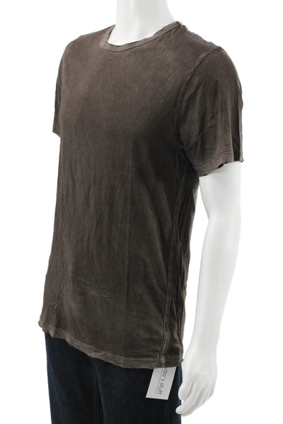 Cotton Citizen Mens Basic Crew Neck T-Shirt Brown Supima Cotton Size M